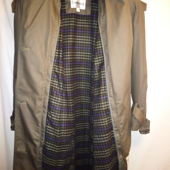 Cambridge Insulated Interchangeable Midi Trench Coat Womens Size 10P•VINTAGE - Picture 5 of 11